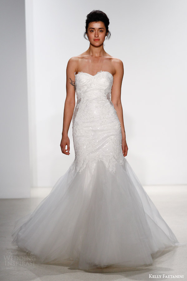 kelly faetanini bridal spring 2016 kaia strapless mermaid wedding dress godet skirt sweetheart neckline