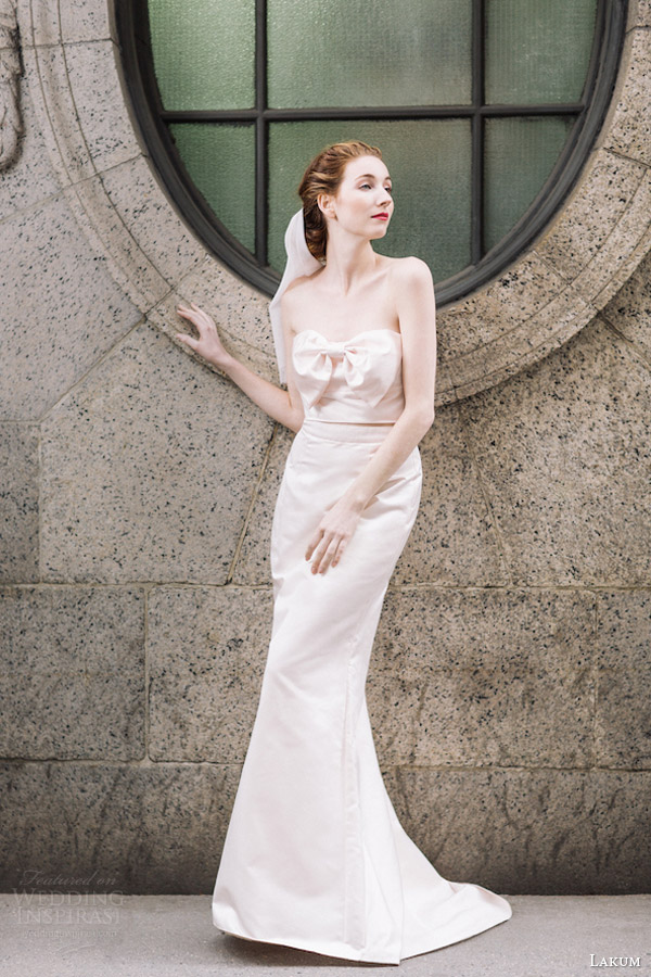 lakum bridal spring 2016 catarina monica wedding dress bow front bodice full view lakum bridal spring 2016 catarina monica wedding dress bow front bodice full view
