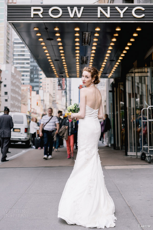 lakum bridal spring 2016 molly halter neck wedding dress back view