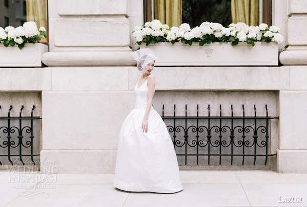 lakum spring 2016 sally sleeveless wedding dress drop waist v neckline pleated skirt full view lakum spring 2016 sally sleeveless wedding dress drop waist v neckline pleated skirt full view