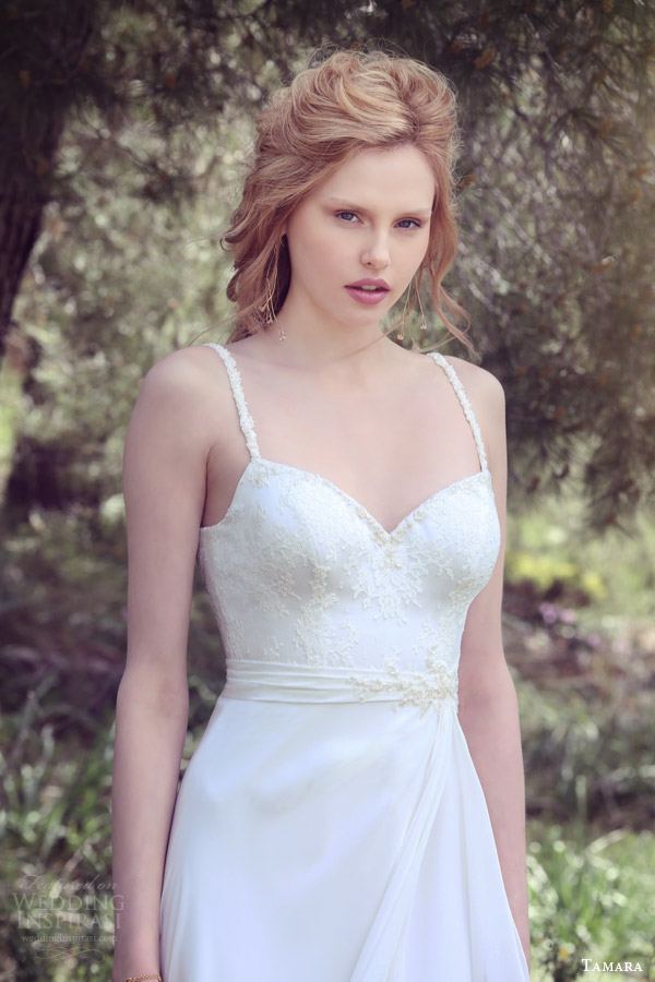 tamara bridal 2015 sleeveless wedding dress embellished straps