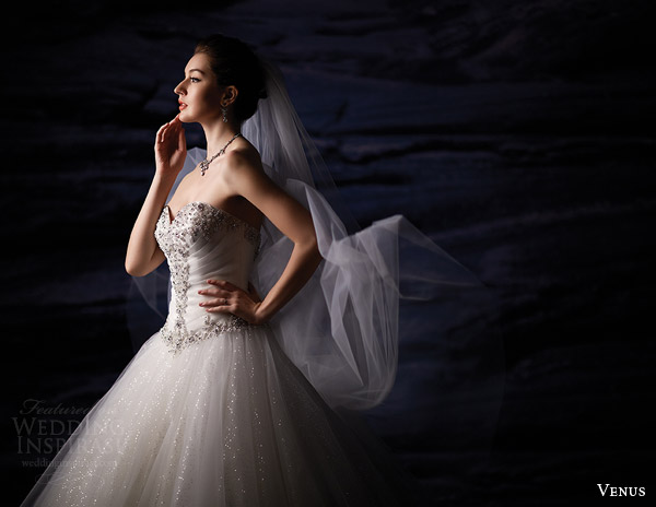 venus bridal fall 2015 venus collection ve8201 strapless wedding dress sweetheart beaded bodice tulle ball gown medium