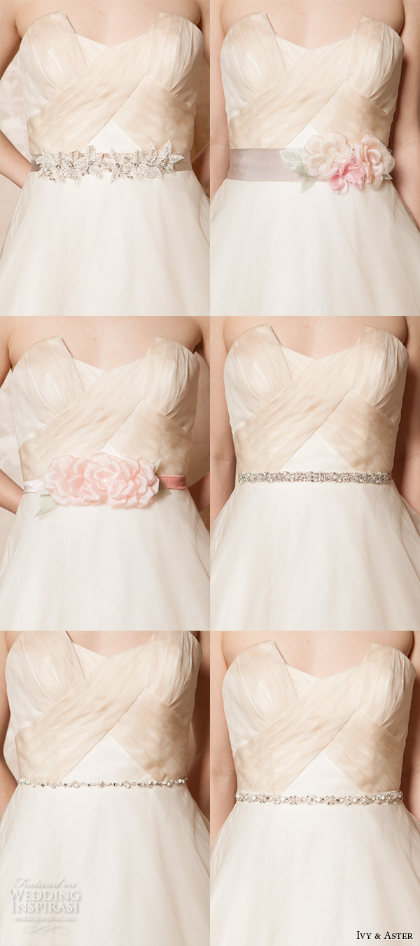 ivy and aster spring 2016 bridal crumb catcher neckline ivory champagne a line wedding dress with pockets ribbon styles