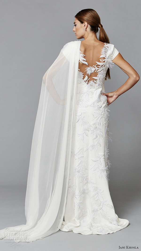 jani khosla 2015 bridal evening dress bateau neckline short sleeves grecian white sheath gown thistle paradise back jani khosla 2015 bridal evening dress bateau neckline short sleeves grecian white sheath gown thistle paradise back
