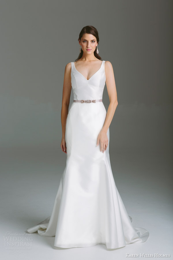 karen willis holmes 2015 bespoke bridal collection lina sleeveless wedding dress