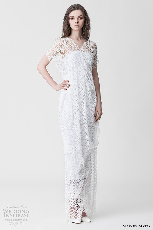 makany marta midsummer night dream bridal ready to wear collection kaftan laser cut cover up white dress