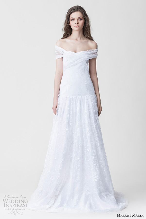 makany marta midsummer night dream bridal ready to wear collection off the shoulder white a line wedding dress