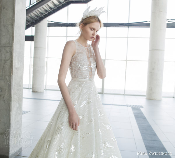 mira zwilinger 2016 stardust bridal kira sleeveless beaded wedding dress open back illusion neckline mira zwilinger 2016 stardust bridal kira sleeveless beaded wedding dress open back illusion neckline