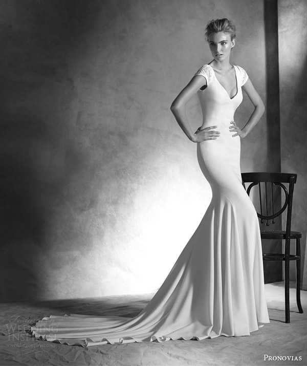 pronovias atelier haute couture 2016 irune cap sleeve wedding dress
