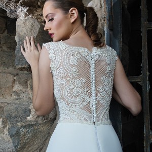 shabi and israel wedding dresses 2015 sleeveless lace button back white wedding dress bridal gown