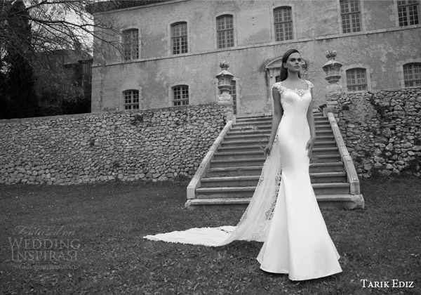 tarik ediz bridal 2015 turmalin cap sleeve wedding dress