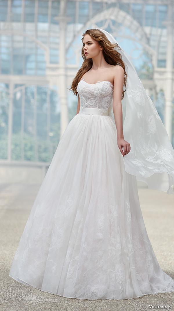 victoria f 2016 bridal strapless sweetheart neckline wedding ball gown dress