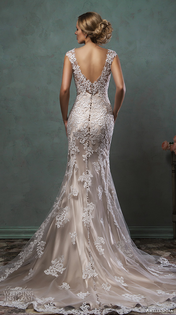amelia sposa 2016 wedding dresses cap sleeves v neck lace embroidery beautiful fit flare trumpet mermaid dress alba back view amelia sposa 2016 wedding dresses cap sleeves v neck lace embroidery beautiful fit flare trumpet mermaid dress alba back view