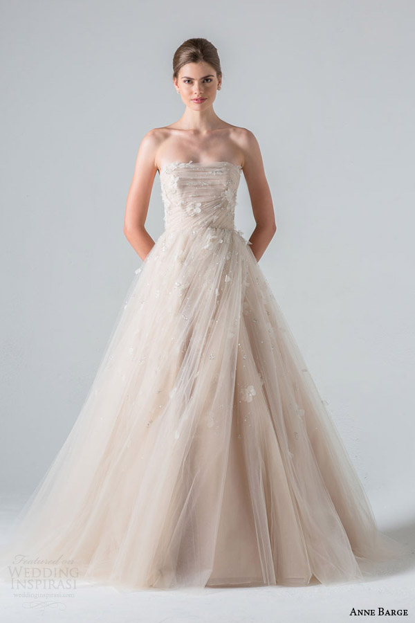 anne barge spring 2016 couture bridal tuileries strapless ball gown wedding dress draped tulle three dimensional beading embroidery