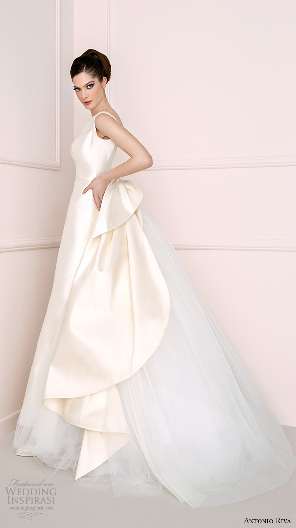 antonio riva 2016 bridal dresses clean chic campaign a line wedding dress with chapel train ariel