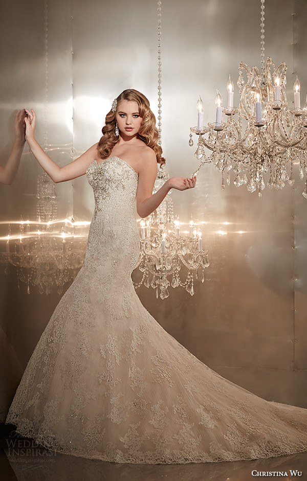 christina wu wedding dresses 2015 strapless sweetheart neckline beaded bodice gorgeous trumpet mermaid wedding dress 15565