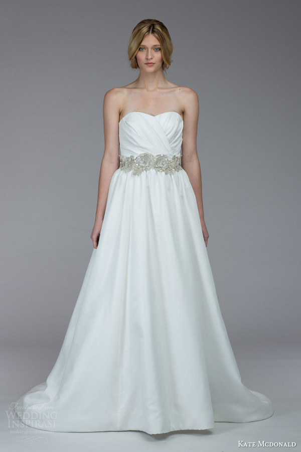 kate mcdonald bridal fall 2015 aiken strapless wedding dress