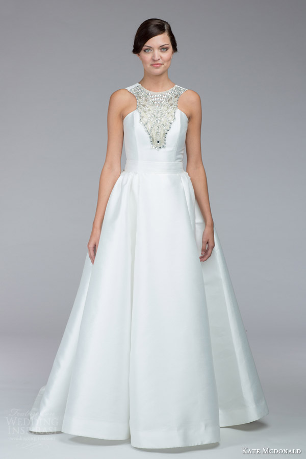 kate mcdonald bridal fall 2015 beatrice mini wedding dress jeweled necklinen mikado over skirt optionn kate mcdonald bridal fall 2015 beatrice mini wedding dress jeweled necklinen mikado over skirt optionn