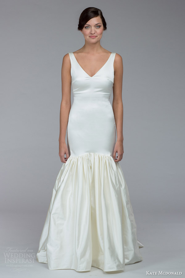 kate mcdonald bridal fall 2015 russell sleeveless mermaid wedding dress v neckline