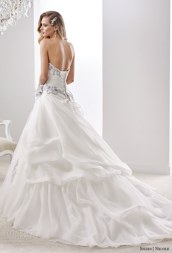 nicole jolies 2016 wedding dresses strapless sweetheart neckline blue accent modified a line weding dress joab16498 back nicole jolies 2016 wedding dresses strapless sweetheart neckline blue accent modified a line weding dress joab16498 back