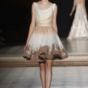 tony ward couture fall winter 2015 2016 look 18 sleeveless couture mini dress cowl neckline