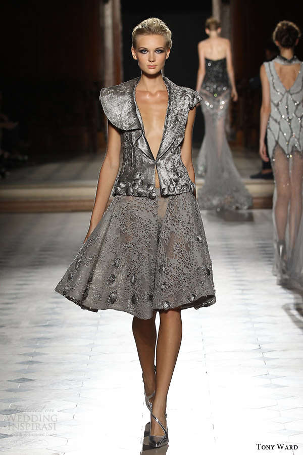 tony ward couture fall winter 2015 2016 look 33 gray haute couture ensemble