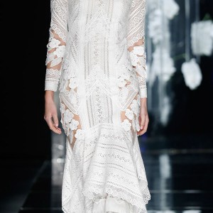 yolancris bridal 2016 rocafort boho chic long sleeve macrame guipure lace wedding dress