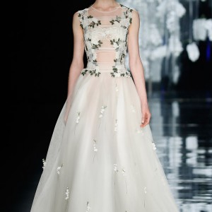 yolancris bridal 2016 viladomat sleeveless tulle wedding dress floral appliques