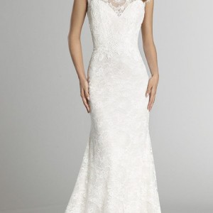 alvina valenta fall 2015 wedding dresses cap sleeves bateau neckline lace bodice detachable tulle overskirt jeweled belt sheath wedding dress av9552