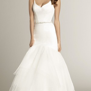 alvina valenta fall 2015 wedding dresses double spagetti strap sweetheart v neckline lace up v back silk satin organza mermaid wedding dress av9556