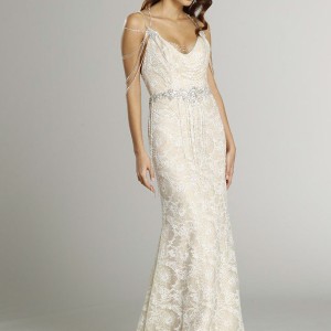 alvina valenta fall 2015 wedding dresses scoop neckline low open back ivory gold lace modified a line wedding dress shoulder jewelry av9557