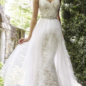 alvina valenta fall 2015 wedding dresses strapless sweetheart neckline corset back detachable tulle overskirt mermaid wedding dress av9553