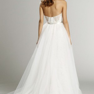 alvina valenta fall 2015 wedding dresses strapless sweetheart neckline corset back detachable tulle overskirt mermaid wedding dress av9553 back view
