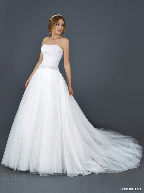 atelier eme bridal 2016 maddy strapless ball gown wedding dress beaded waist