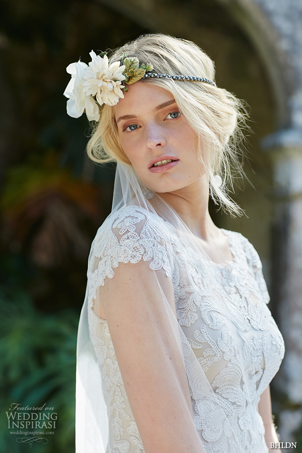 bhldn fall 2015 wedding dresses cap sleeves bateau scalloped neckline plunging v back beautiful lace ivory sheath wedding dress august close up