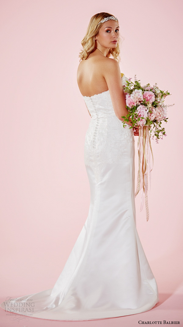 charlotte balbier 2016 bridal dresses strapless sweetheart neckline embroidered bodice sheath wedding gown estelle ivory back
