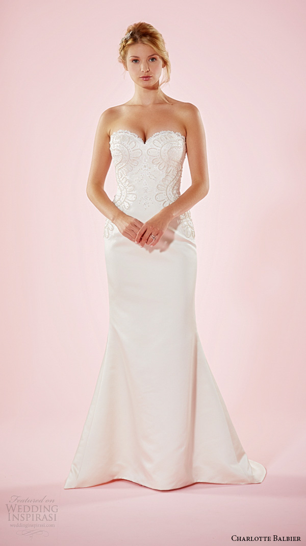 charlotte balbier 2016 bridal dresses strapless sweetheart neckline embroidered bodice trumpet wedding gown estelle