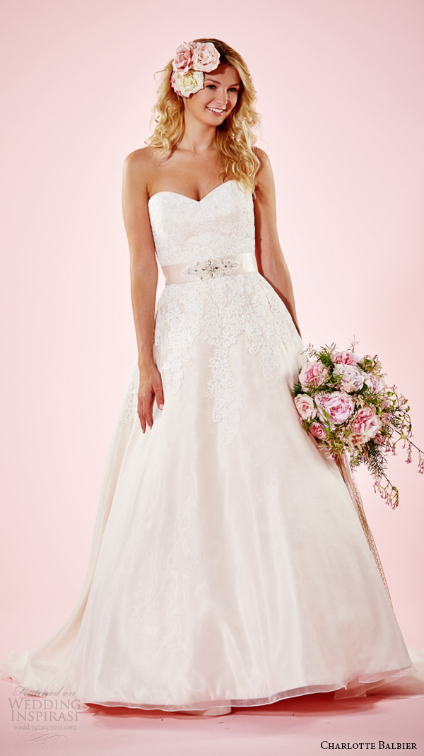 charlotte balbier 2016 bridal dresses strapless sweetheart neckline lace bodice beautiful a line wedding gown heather