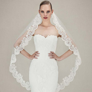 enzoani 2016 bridal gorgeous wedding dresses lace edged veil 300