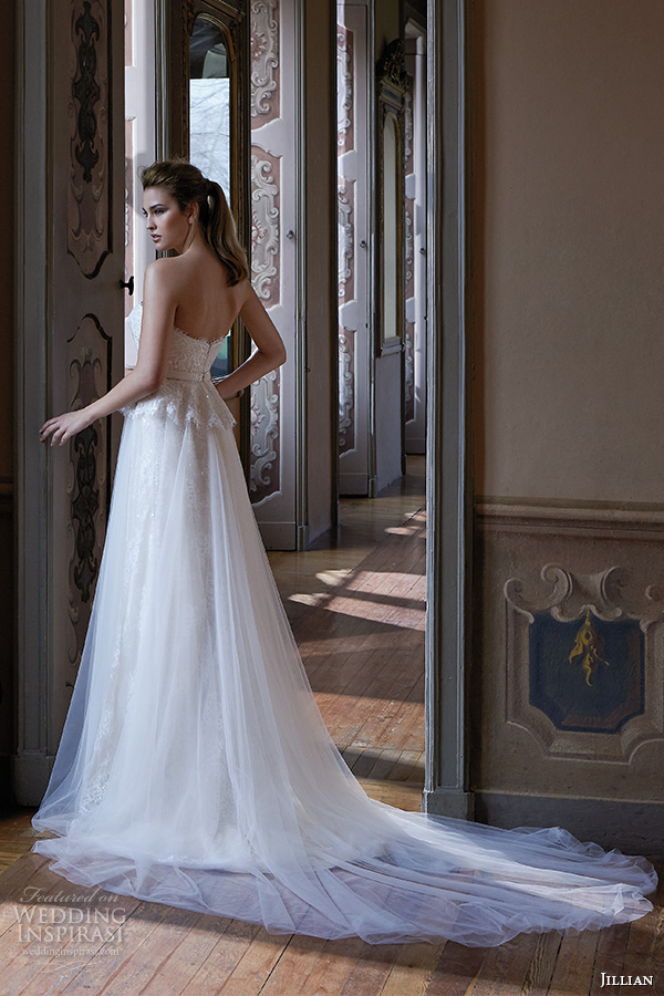 jillian 2016 wedding dresses strapless straigh across neckline beautiful tulle a line wedding dress camilla back view jillian 2016 wedding dresses strapless straigh across neckline beautiful tulle a line wedding dress camilla back view