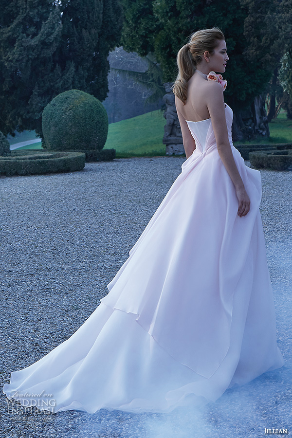 jillian 2016 wedding dresses strapless sweetheart neckline ruche bodice pretty pink ball gown wedding dress cassandra back view jillian 2016 wedding dresses strapless sweetheart neckline ruche bodice pretty pink ball gown wedding dress cassandra back view