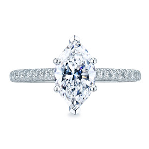 tacori marquise diamond solitaire engagement ring platinum band prongs