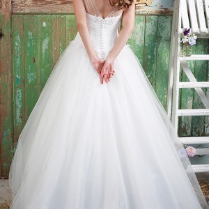 amanda wyatt 2016 bridal dresses beautiful a  line ball gown wedding dress lace strap sweetheart neckline tulle skirt jenni back