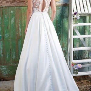 amanda wyatt 2016 bridal dresses beautiful a  line wedding dress illusion lace boat neckline lace bodice short sleeves edeline back