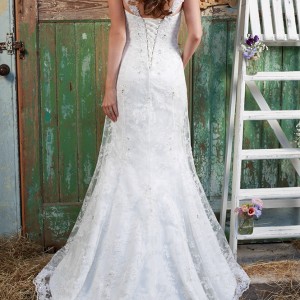 amanda wyatt 2016 bridal dresses beautiful fit flare trumpet wedding dress cap sleeves sweetheart neckline ophelia back