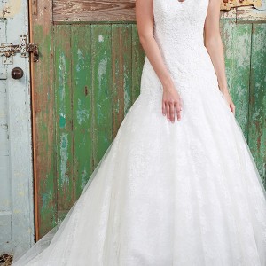 amanda wyatt 2016 bridal dresses beautiful trumpet a  line wedding dress drop waist v neckline lace strap lace bodice isobel