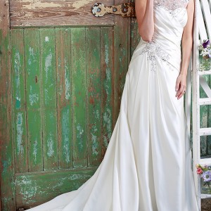 amanda wyatt 2016 bridal dresses column wedding dress bateau neckline cap sleeves ruche bodice style hadlee