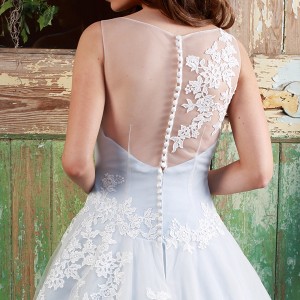 amanda wyatt 2016 bridal dresses pretty  a  line wedding dress illusion sweetheart neckline floral embroidery sheer back style ailsa