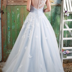 amanda wyatt 2016 bridal dresses pretty  a  line wedding dress illusion sweetheart neckline floral embroidery sheer back style ailsa