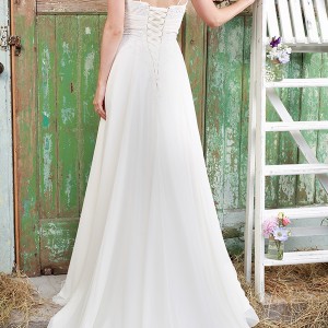 amanda wyatt 2016 bridal dresses pretty flowy a  line wedding dress spagetti strap v neckline floral embroidery bodice leia back